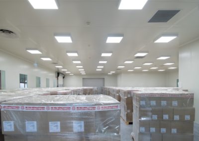 palettes de cartons dans une chambre froide Rosin Entreprise