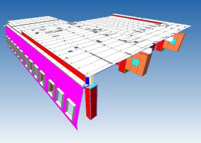 dessin en 3D BIM d'une salle blanche conçu par Rosin Entreprise