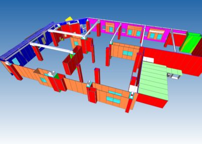 dessin en 3D BIM d'une salle blanche conçu par Rosin Entreprise