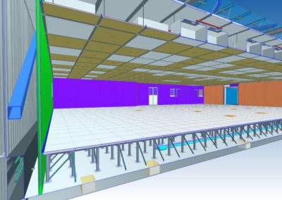 dessin en 3D BIM d'une salle blanche conçu par Rosin Entreprise