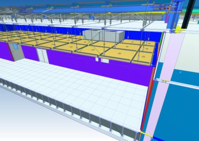 dessin en 3D BIM d'une salle blanche conçu par Rosin Entreprise