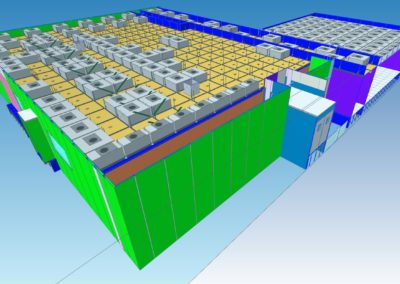 dessin en 3D BIM d'une salle blanche conçu par Rosin Entreprise