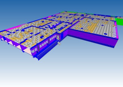 dessin en 3D BIM d'une salle blanche conçu par Rosin Entreprise