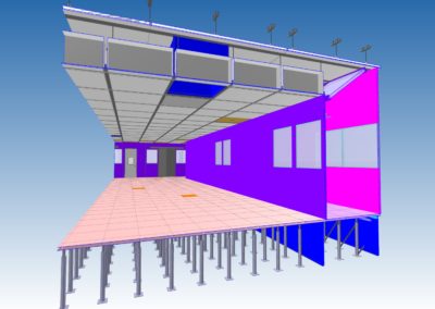 dessin en 3D BIM d'une salle blanche conçu par Rosin Entreprise