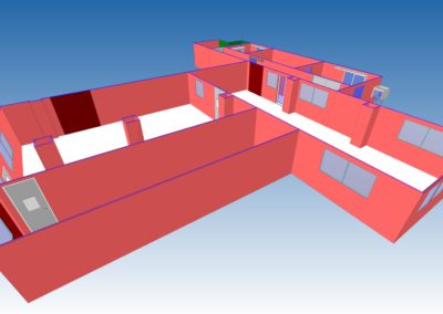 dessin en 3D BIM d'une salle blanche conçu par Rosin Entreprise