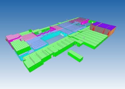 dessin en 3D BIM d'une salle blanche conçu par Rosin Entreprise